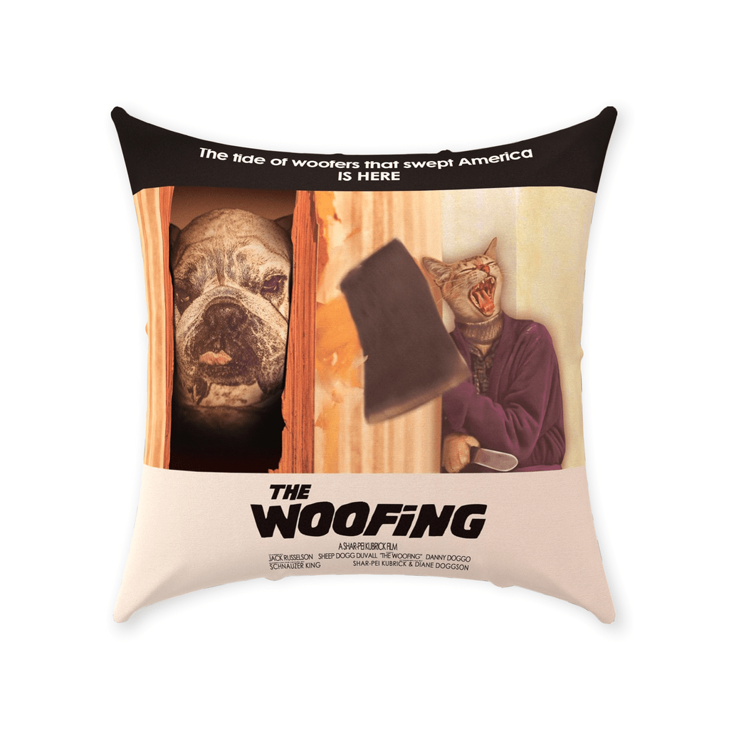 &#39;The Woofing&#39; Personalized 2 Pet Throw Pillow