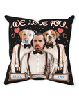 'We Love You' Personalized Pets/Human Throw Pillow