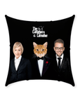 'The Catfathers & Catmother' Personalized Throw Pillow