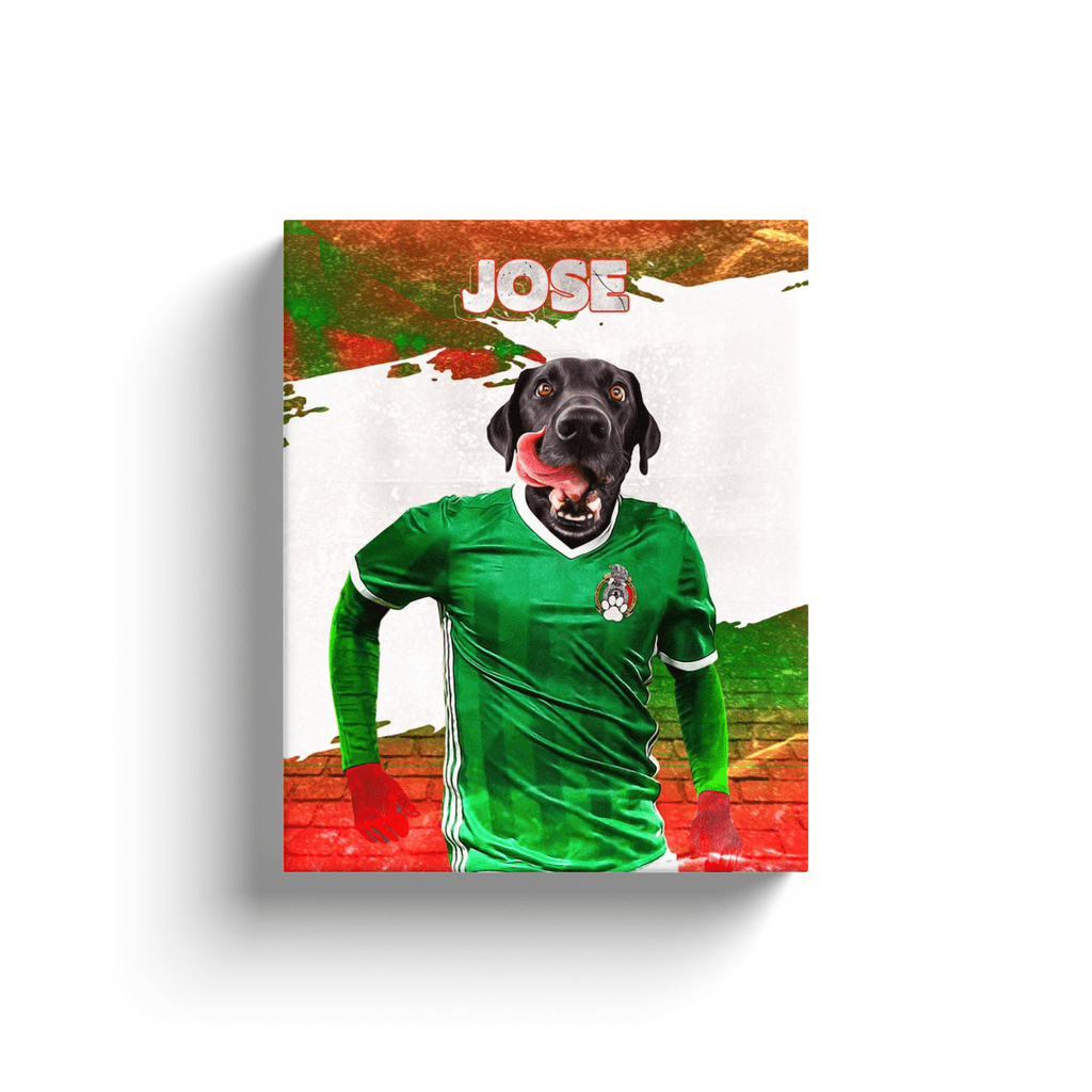 Lienzo personalizado para mascotas &#39;México Doggos Soccer&#39;