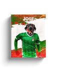 Lienzo personalizado para mascotas 'México Doggos Soccer'