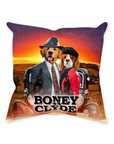 'Boney and Clyde' Personalized 2 Pet Throw Pillow
