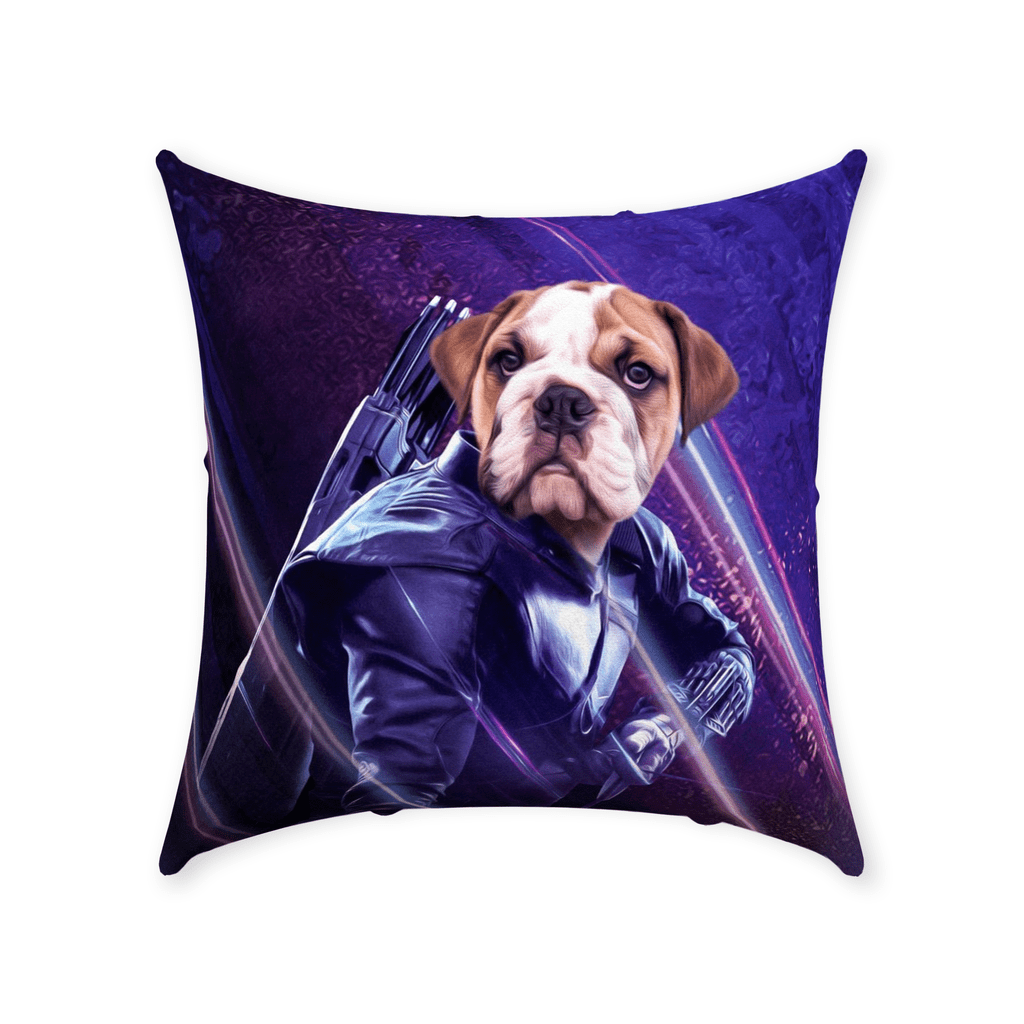 &#39;Hawkeye Doggo&#39; Personalized Pet Throw Pillow