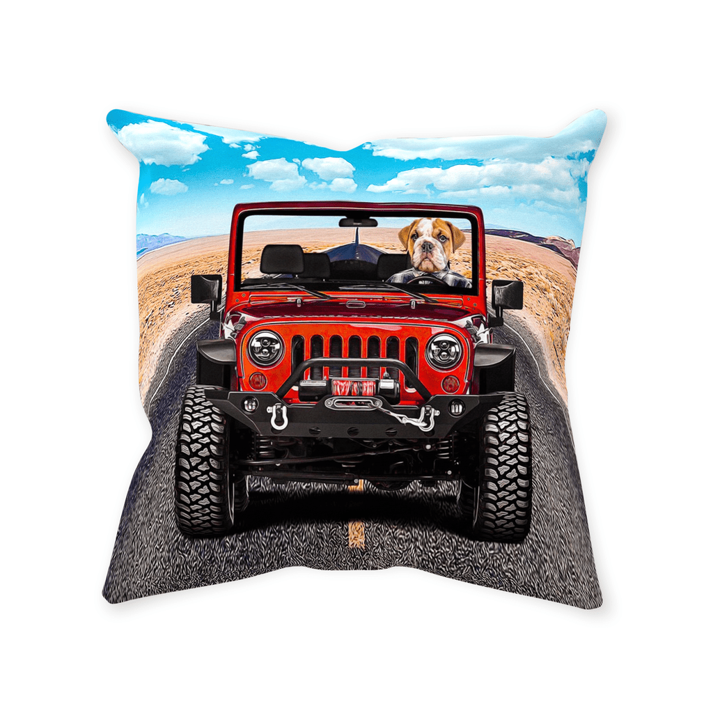 &#39;The Yeep Cruiser&#39; Personalized Pet Throw Pillow