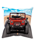 'The Yeep Cruiser' Personalized Pet Throw Pillow