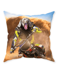 'The Motocross Rider' Personalized Pet Throw Pillow