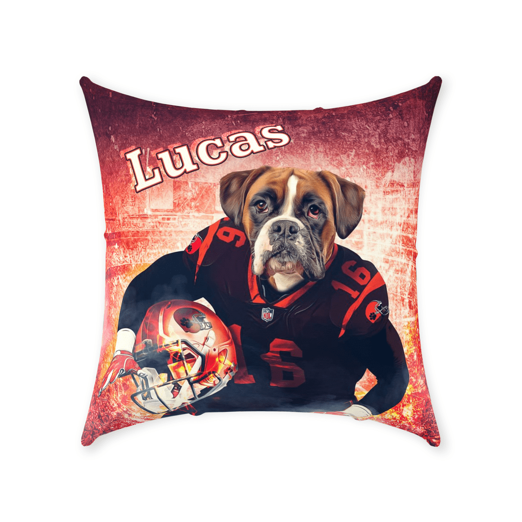 &#39;Cleveland Doggos&#39; Personalized Pet Throw Pillow