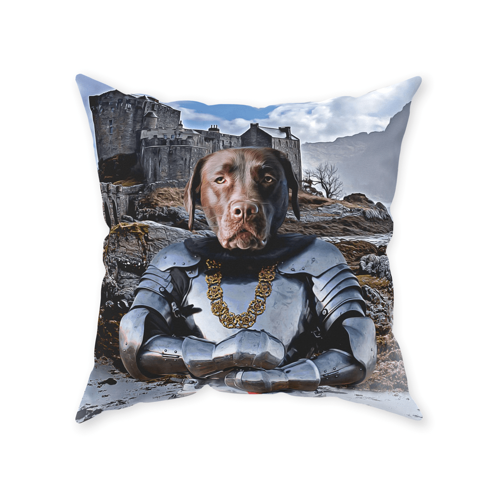 &#39;The Knight&#39; Personalized Pet Throw Pillow