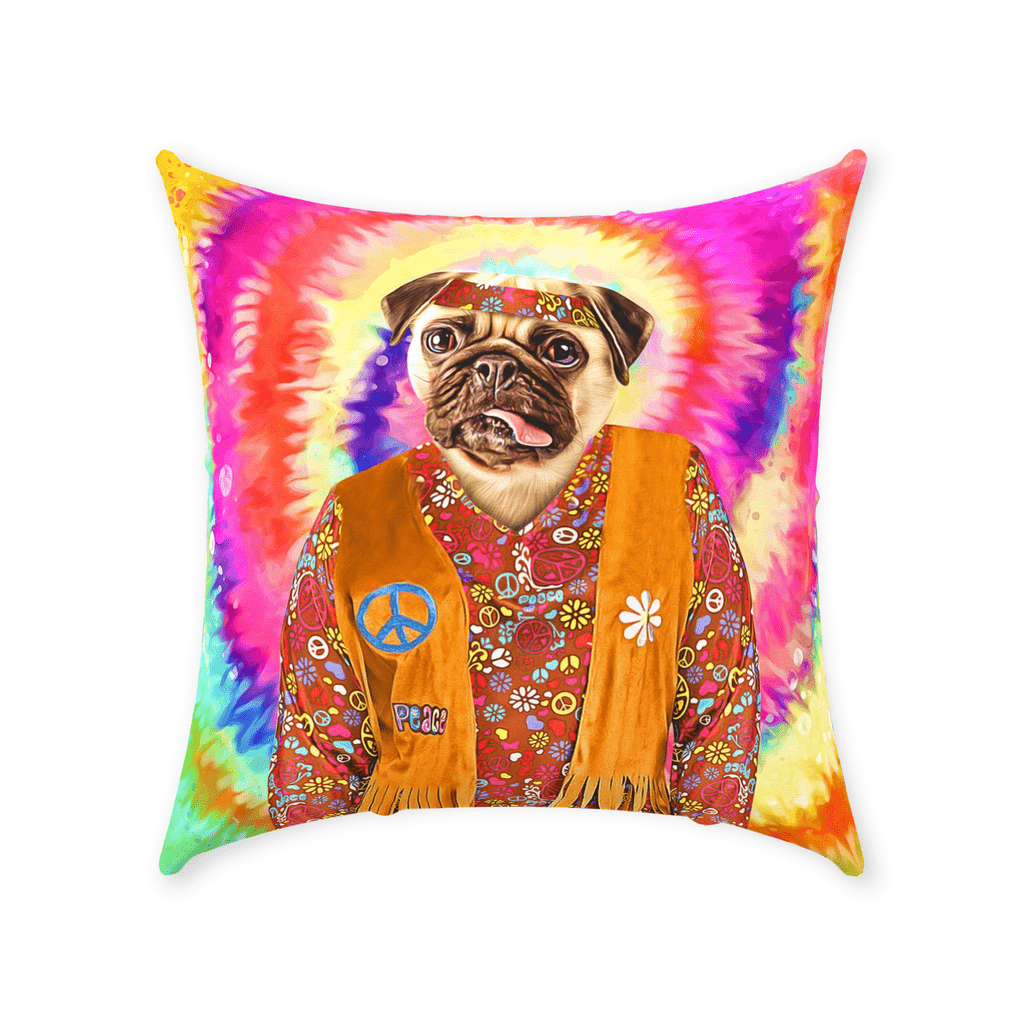&#39;The Hippie (Female)&#39; Personalized Pet Throw Pillow