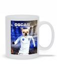 Taza personalizada para mascotas 'England Doggos Soccer'