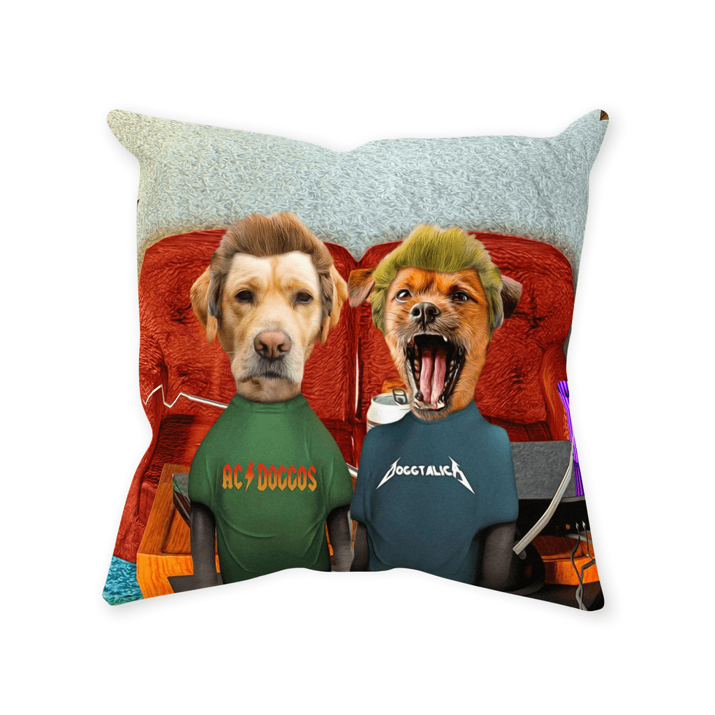 &#39;Beavis and Buttsniffer&#39; Personalized 2 Pet Throw Pillow