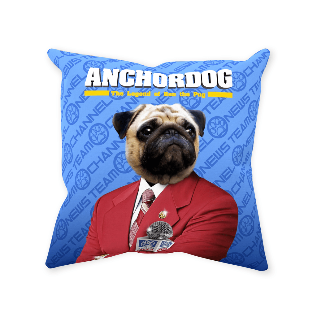 &#39;Anchordog&#39; Personalized Pet Throw Pillow