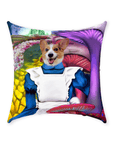 'Alice in Doggoland' Personalized Pet Throw Pillow