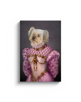 'The Pink Princess' Personalized Pet Canvas