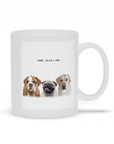 Taza personalizada moderna para 3 mascotas