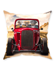 'The Hot Rod' Personalized 3 Pet Throw Pillow