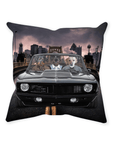 'The Classic Pawmaro' Personalized 3 Pet Throw Pillow
