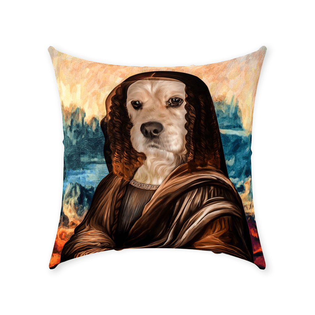 &#39;Dogga Lisa&#39; Personalized Pet Throw Pillow