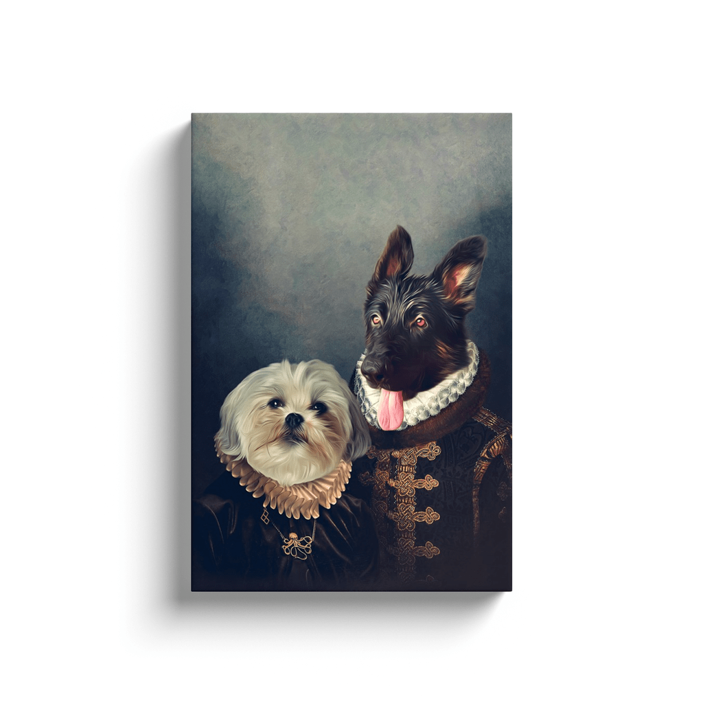 'Duke and Duchess' Personalized 2 Pet Canvas
