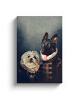 Lienzo personalizado para 2 mascotas 'Duque y Duquesa'