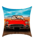 'The Classic Paw-Vette' Personalized 4 Pet Throw Pillow