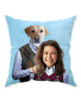 'Step Doggo & Human(Female)' Personalized Throw Pillow