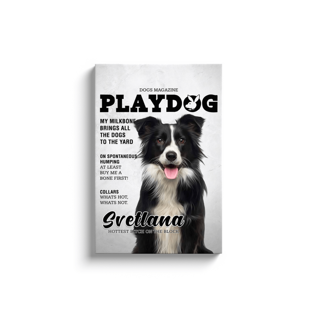 &#39;Playdog&#39; Personalized Pet Canvas