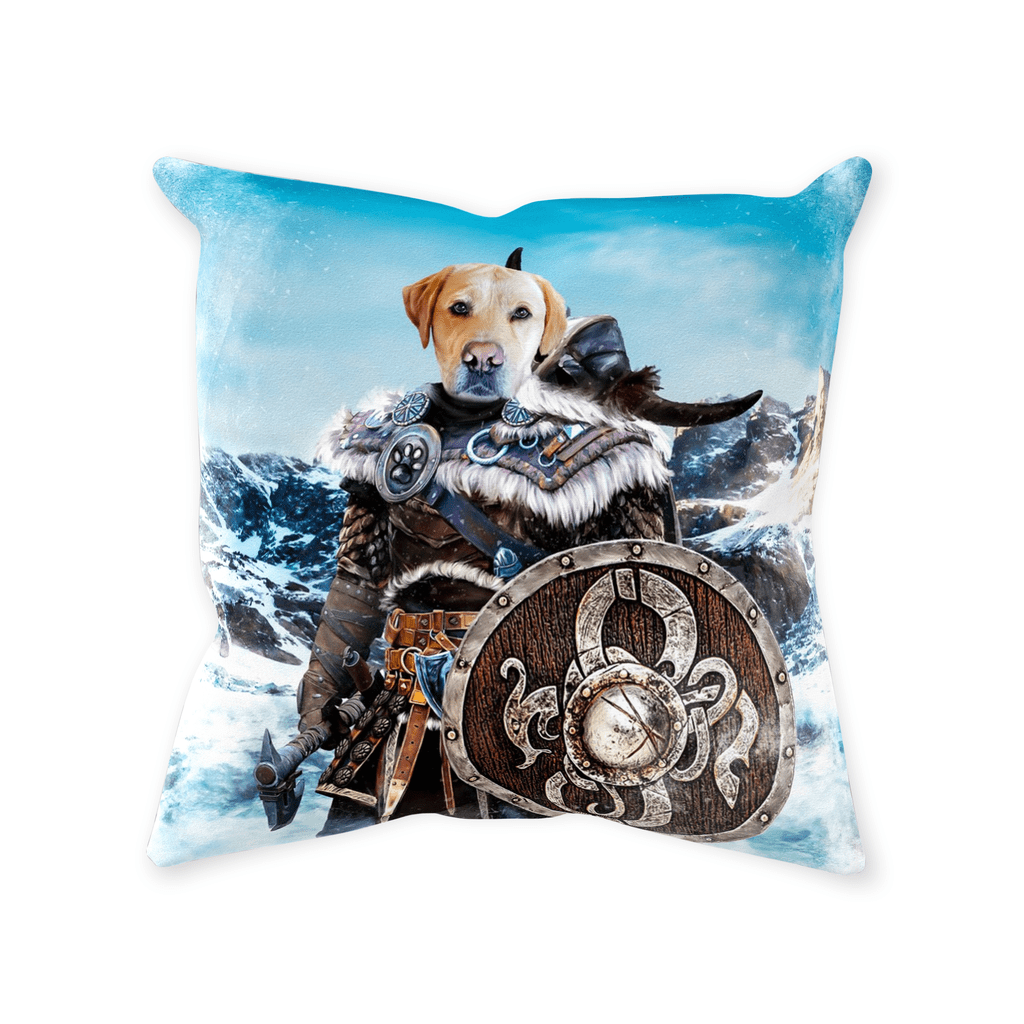 &#39;The Viking Warrior&#39; Personalized Pet Throw Pillow