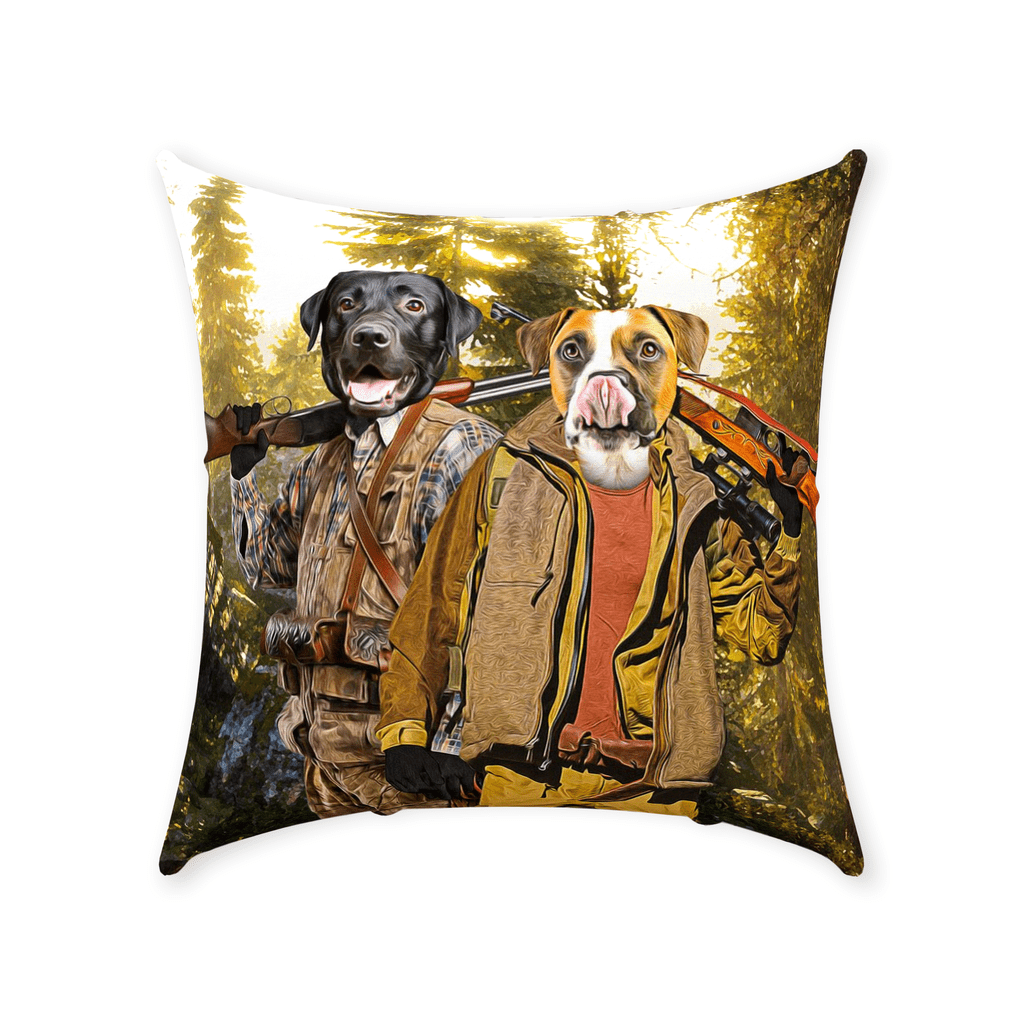 &#39;The Hunters&#39; Personalized 2 Pet Throw Pillow