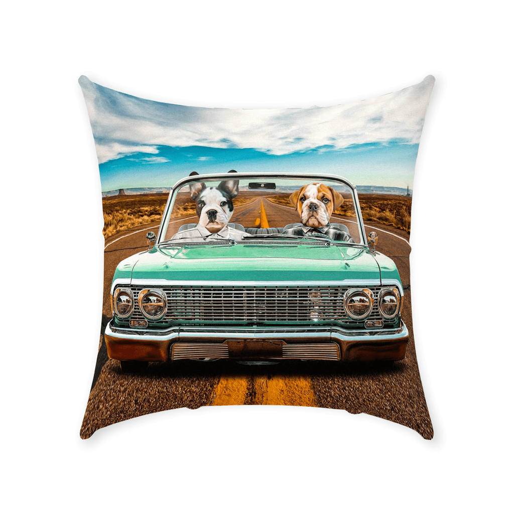 &#39;The Lowrider&#39; Personalized 2 Pet Throw Pillow