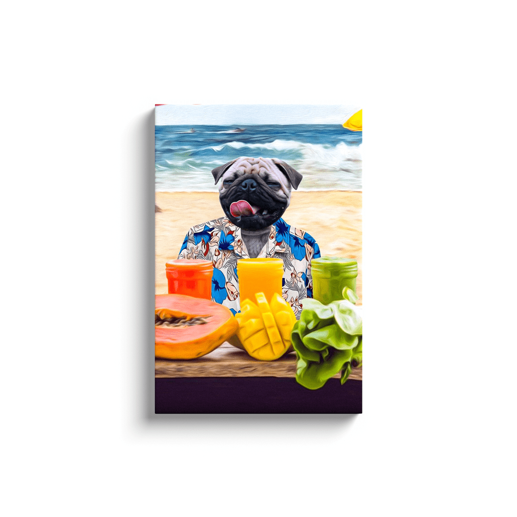 &#39;The Beach Dog&#39; Personalized Pet Canvas