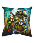 'Teenage Mutant Ninja Doggos' Personalized 3 Pet Throw Pillow