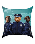 Cojín personalizado con 3 mascotas 'Los oficiales de policía'