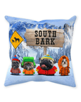 'South Bark' Personalized 4 Pet Throw Pillow