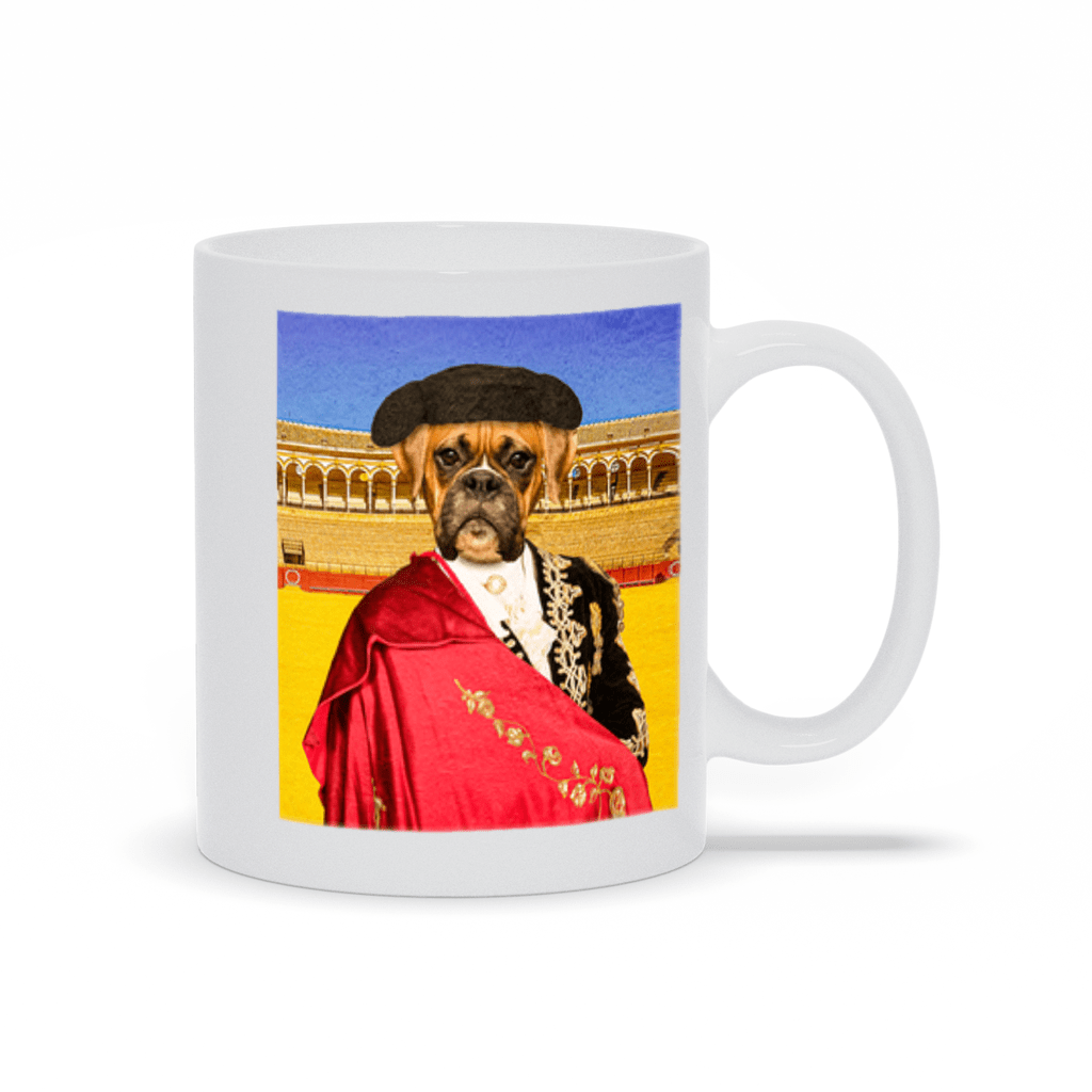 &#39;The Bull Fighter&#39; Personalized Pet Mug