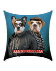 'Trailer Park Dogs 2' Personalized 2 Pet Throw Pillow