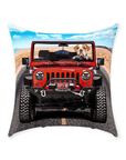 'The Yeep Cruiser' Personalized Pet Throw Pillow