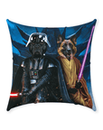 'Darth Woofer & Jedi-Doggo' Personalized 2 Pet Throw Pillow