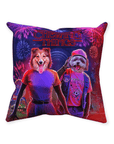 'Chewing Things' Personalized 2 Pet Throw Pillow