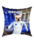 Cojín decorativo para mascotas personalizado 'England Doggos Soccer'