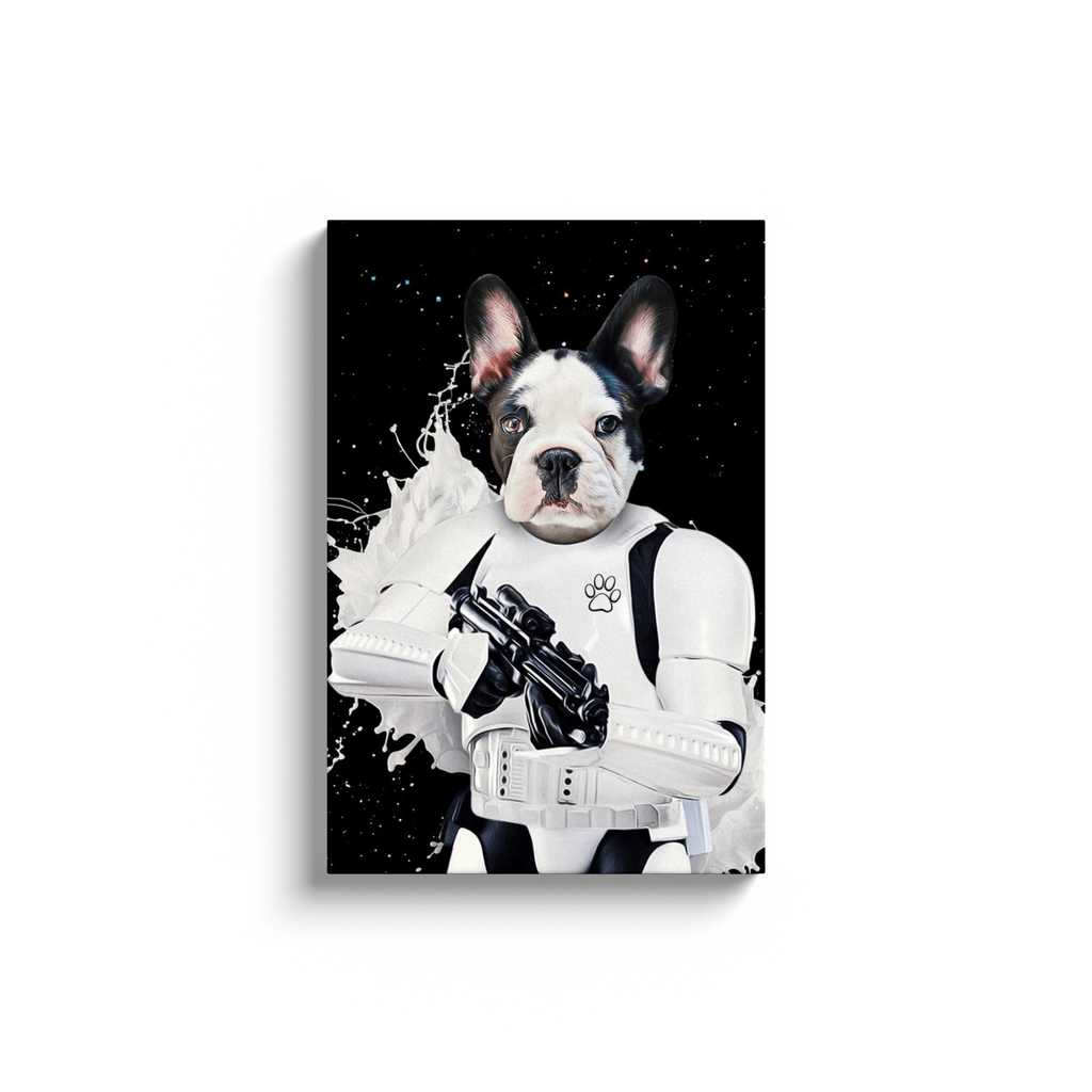 &#39;Storm Woofer&#39; Personalized Pet Canvas