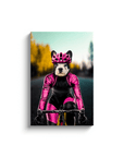 'The Female Cyclist' Personalized Pet Canvas