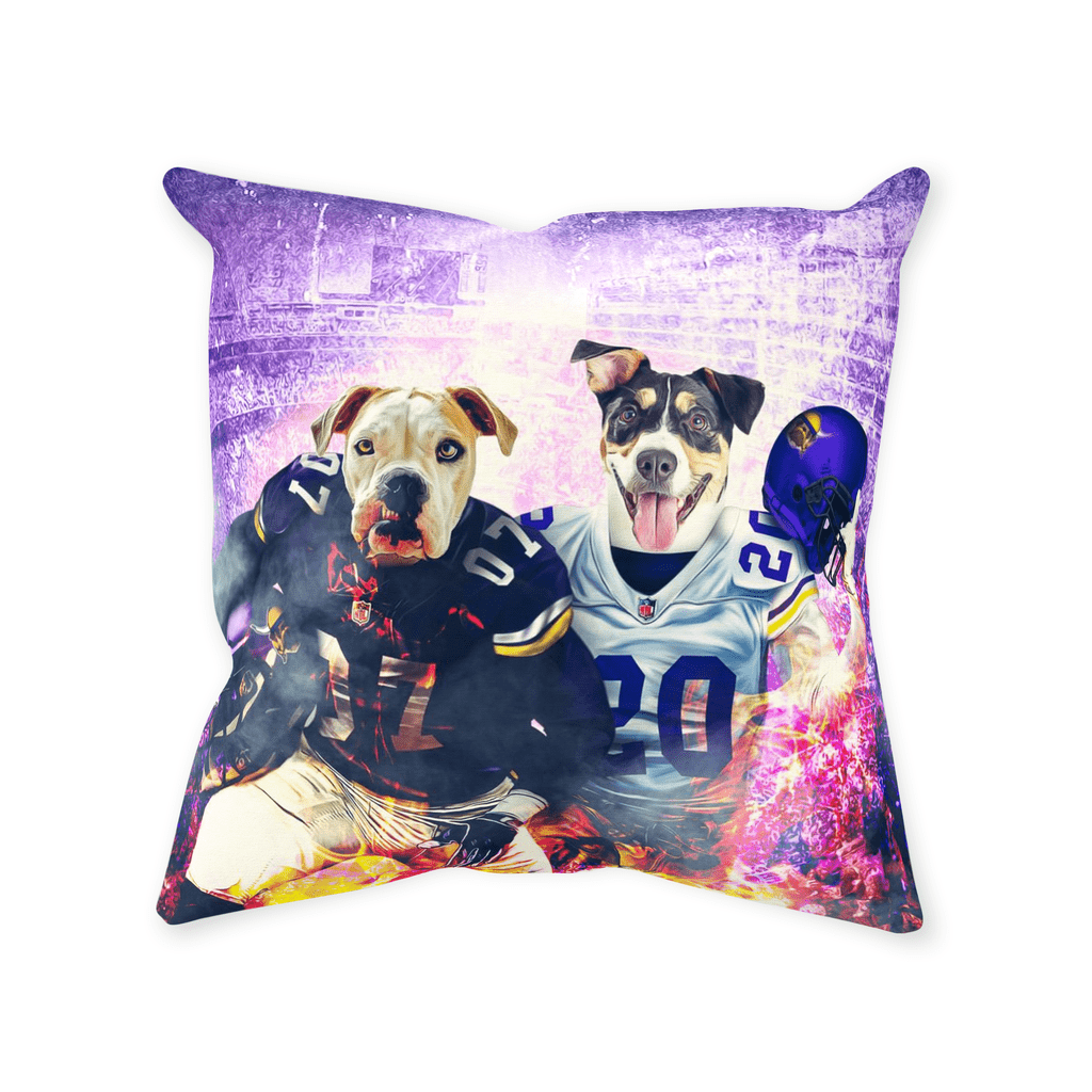 &#39;Minnesota Doggos&#39; Personalized 2 Pet Throw Pillow