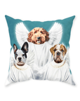 '3 Angels' Personalized 3 Pet Throw Pillow