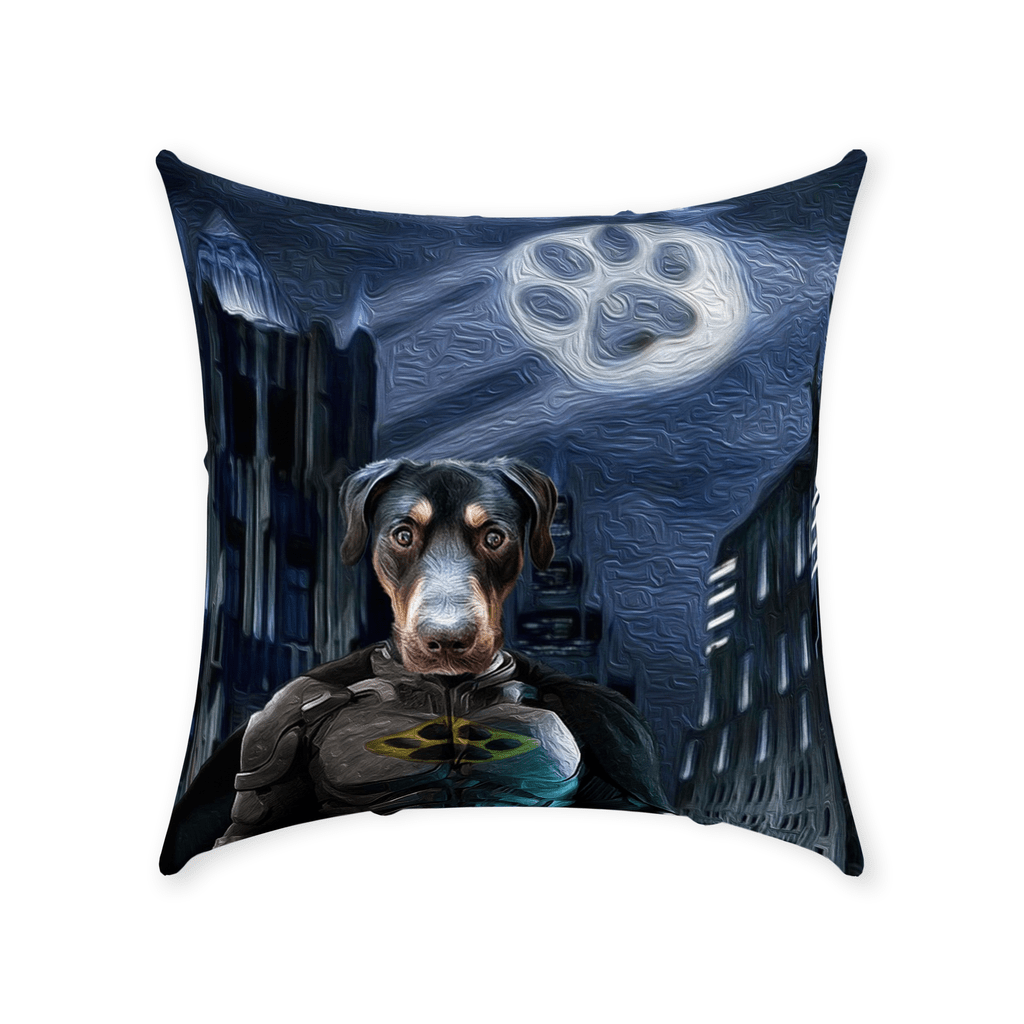 &#39;The Batdog&#39; Personalized Pet Throw Pillow