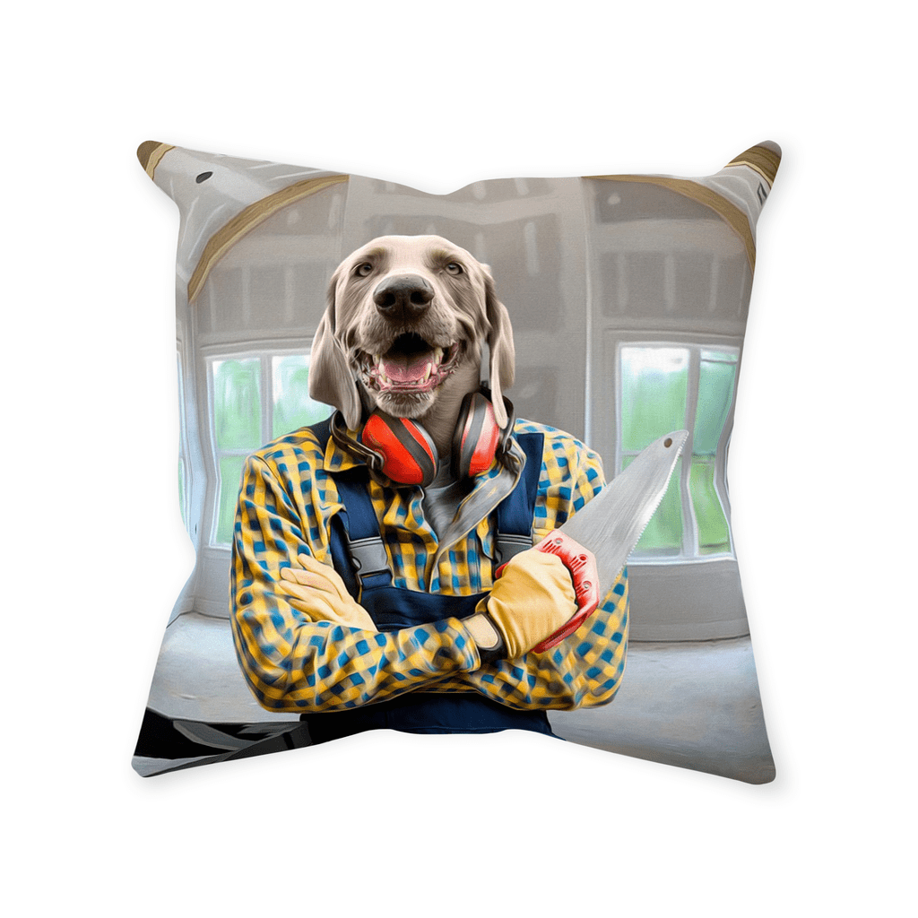 &#39;The Carpenter&#39; Personalized Pet Throw Pillow