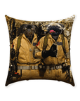'Dog Busters' Personalized 2 Pet Throw Pillow