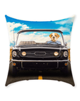 'The Classic Woofstang' Personalized Pet Throw Pillow