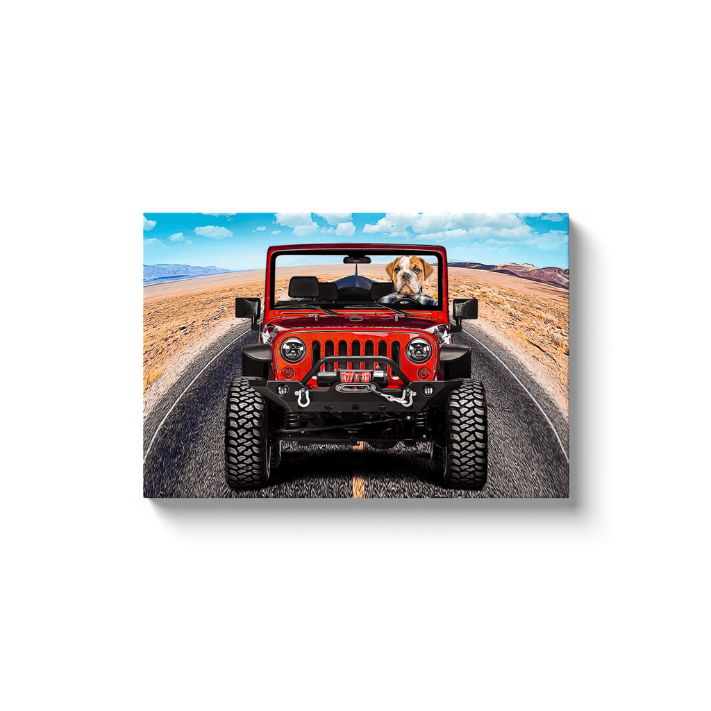 &#39;The Yeep Cruiser&#39; Personalized Pet Canvas