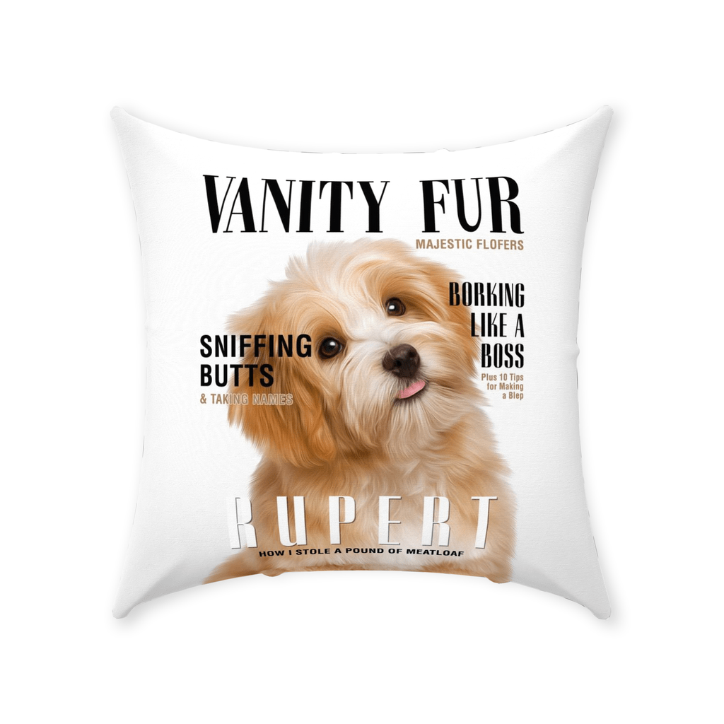&#39;Vanity Fur&#39; Personalized Pet Throw Pillow
